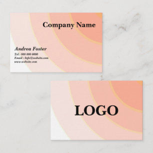 Peach Swirls Business Card