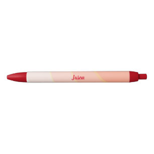 Peach swirls Name Pen