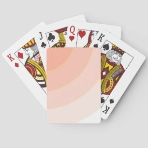 Peach Swirls Playing Cards 