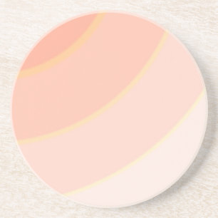 Peach Swirls Sandstone Coaster
