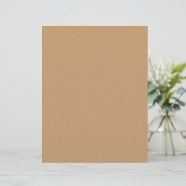 Peach Tan Colour Block | Soft Wedding Design Custom Letterhead (Standing Front)
