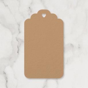 Peach Tan Colour Block Soft Wedding Design Gift Tags