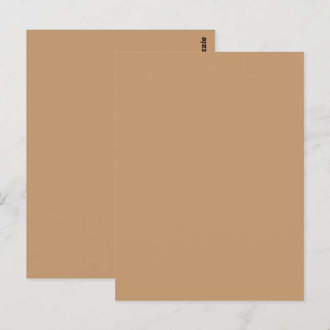 Peach Tan Colour Block | Soft Wedding Design Postcard (Front/Back)