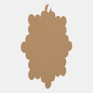 Peach Tan Colour Block Soft Wedding Design Tree Decoration Card