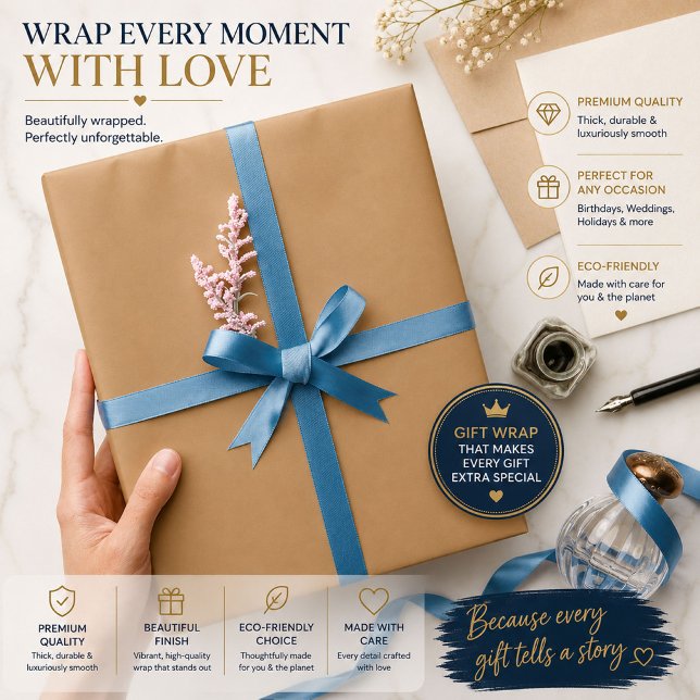 Peach Tan Colour Block | Soft Wedding Design Wrapping Paper (Creator Uploaded)