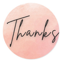 Peach Thanks Sticker