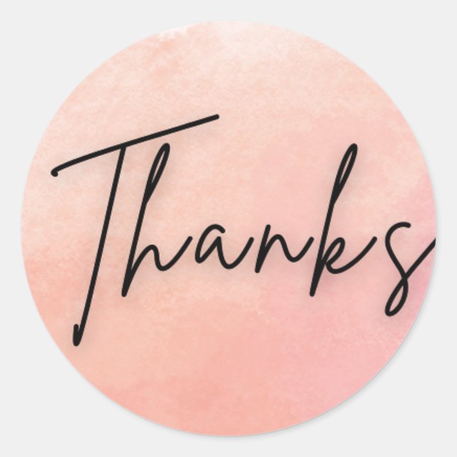 Peach Thanks Sticker (Front)