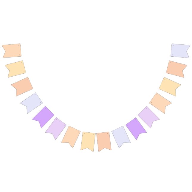 Peach to Lavender Purple Gradient  Bunting (All)