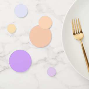 Peach to Lavender Purple Gradient Table Confetti