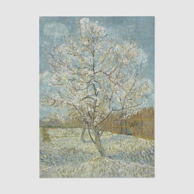 Peach Tree in Blossom by Vincent Van Gogh Tissue Paper (Front)