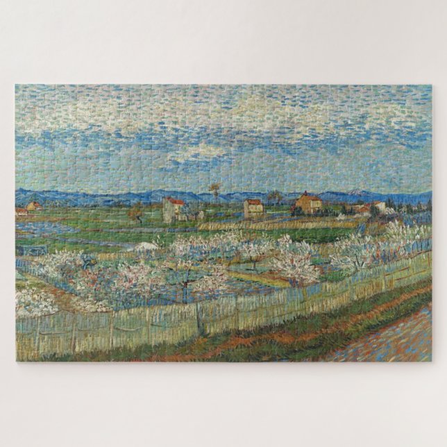 Peach Trees in Bloom by Van Gogh Jigsaw Puzzle (Horizontal)