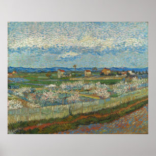 Peach Trees in Blossom by Van Gogh Poster