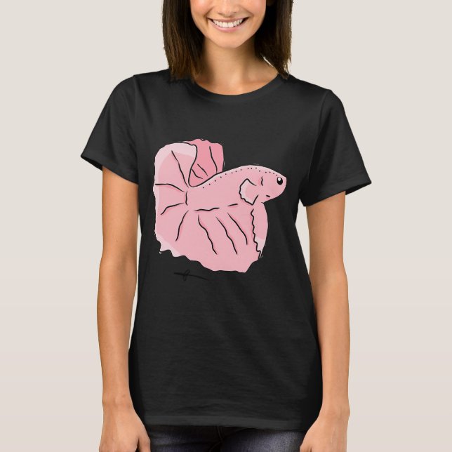 Peach tropical fish T-Shirt (Front)