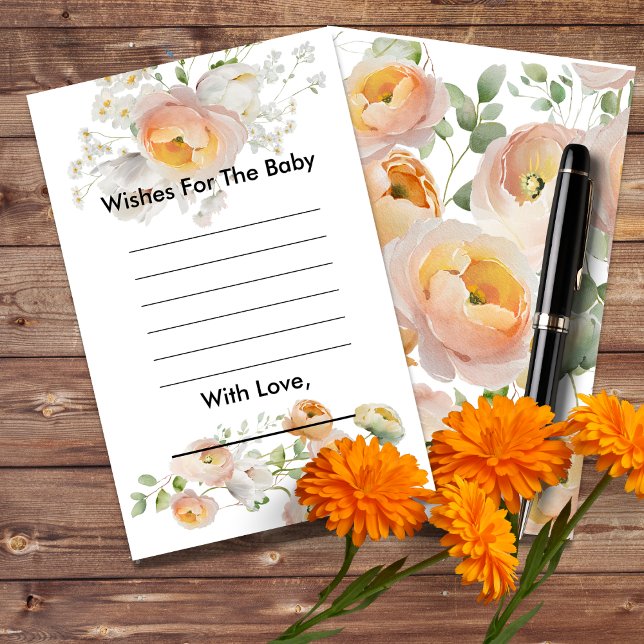 Peach Tulip Blooms Wishes For Baby Shower (Creator Uploaded)