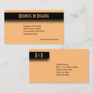 Peach Two Sided Business Card