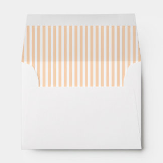 Peach Vertical Stripe Lined Envelope