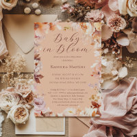 Peach Vintage Floral Fall Baby In Bloom Shower