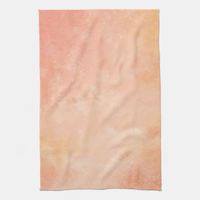 Peach Watercolor design Kitchen Towel (Vertical)