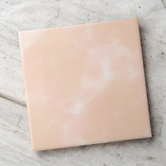 Peach Watercolor Elegant Abstract Spring & Summer Tile