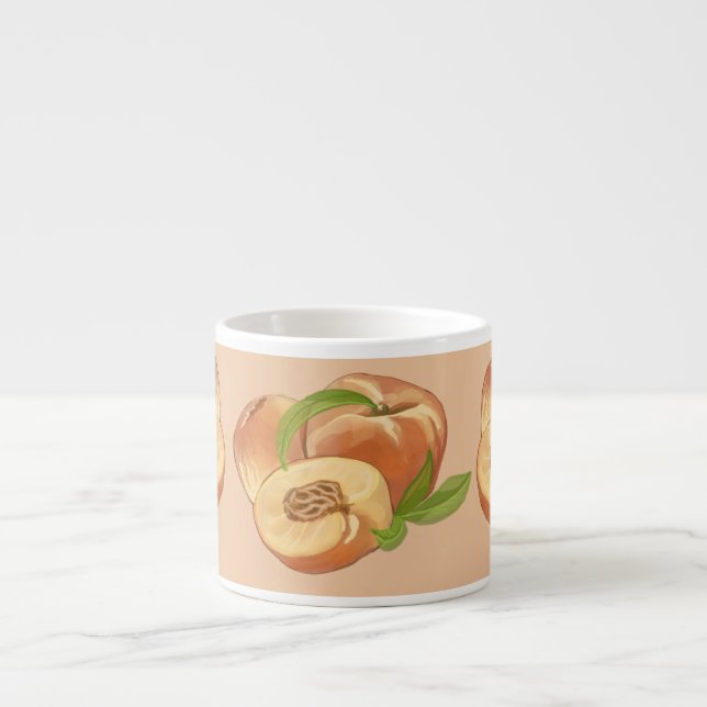Peach Watercolor Espresso Mug (Front)