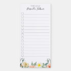 Peach Watercolor Flowers To Do List