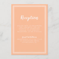 Peach Wedding Simple Modern Reception Traditional
