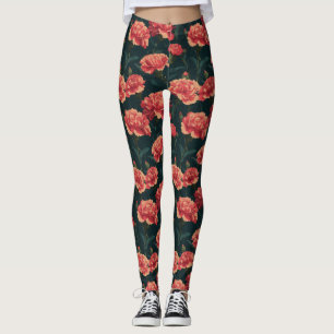 Peach Weightlifting Carnation Fantasy Wedding Gift Leggings