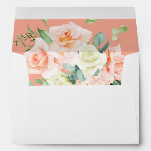 Peach & White Floral V3 3- Pink Envelope