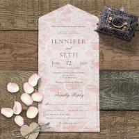 Peach & White Lace Modern Dinner