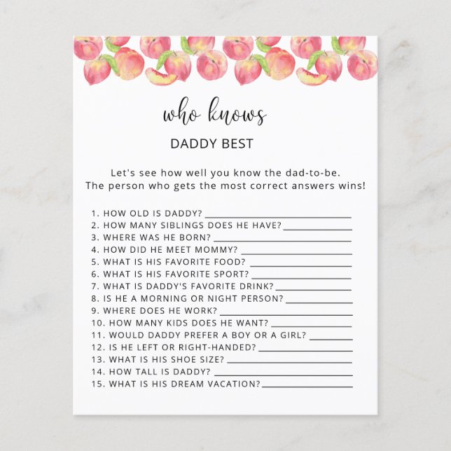 Peach Who knows DADDY best (Front)