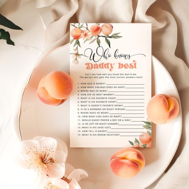 Peach Who knows daddy best baby shower game (Creator Uploaded)