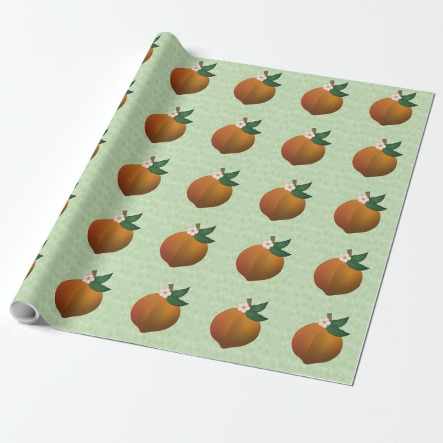 Peach Wrapping Paper (Unrolled)