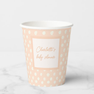 Peach-y Baby Shoe String Paper Cups
