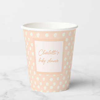 Peach-y Baby Shoe String  Paper Cups
