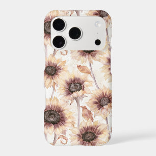Peach Yellow Brown Sunflowers