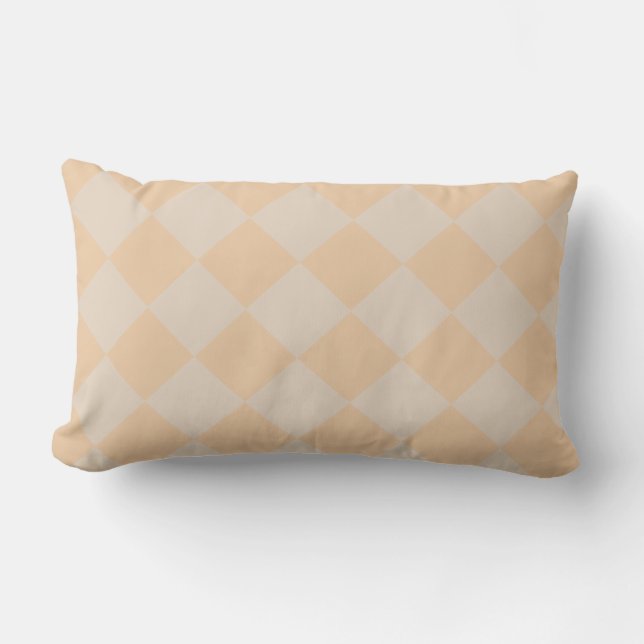 PeachDiamond Two Tone Throw Pillow HAMbyWG (Front)