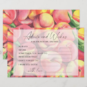 Peaches - advice and wishes bridal shower stationery