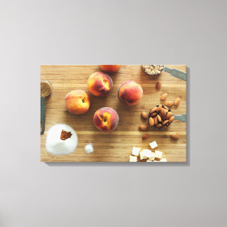 Peaches and Almonds Wrapped Canvas