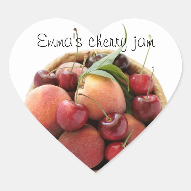 peaches and cherries jam stickers (Front)