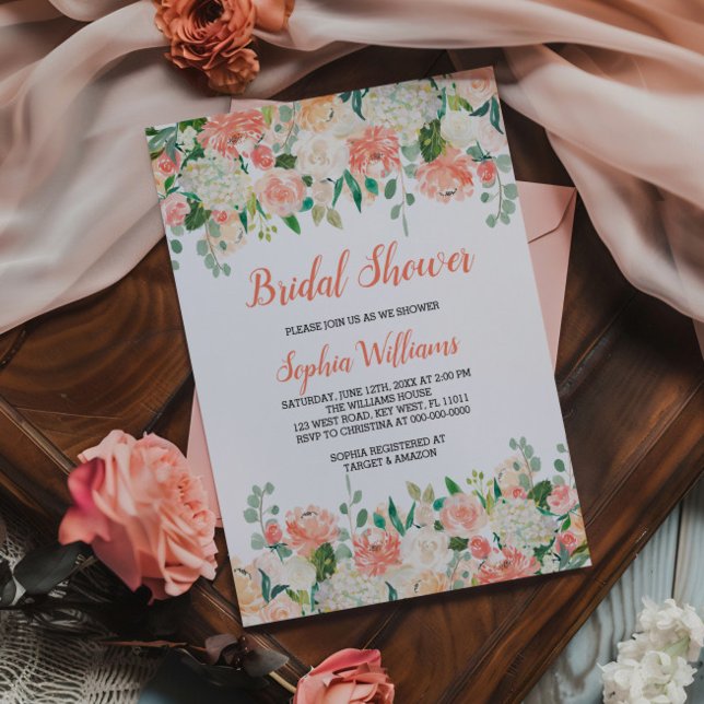 Peaches And Cream Bridal Shower Invitation (Creator Uploaded)