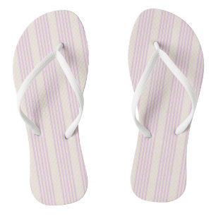 Peaches and cream five stripes pattern jandals