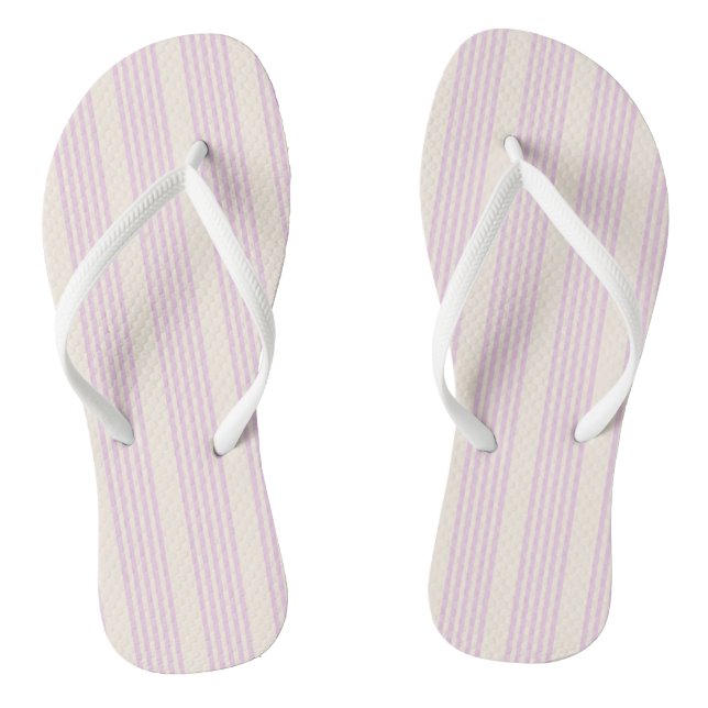 Peaches and cream five stripes pattern jandals (Footbed)