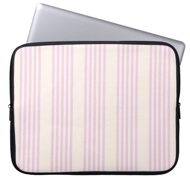 Peaches and cream five stripes pattern laptop sleeve (Front)