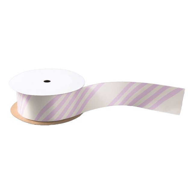 Peaches and cream five stripes pattern satin ribbon (Spool)