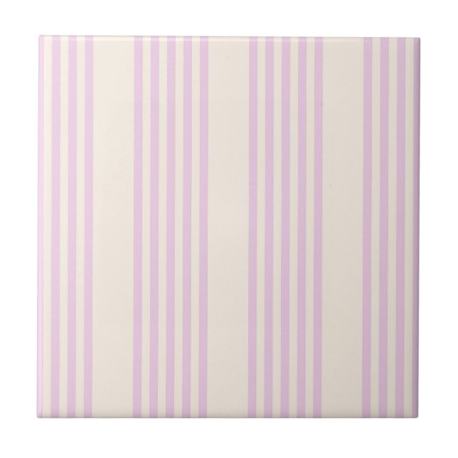 Peaches and cream five stripes pattern tile (Front)