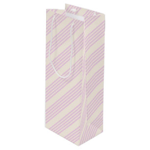 Peaches and cream five stripes pattern wine gift bag