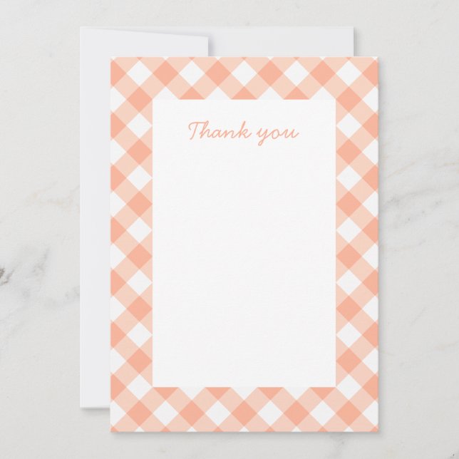 Peaches and Cream flat thank you card (Front)