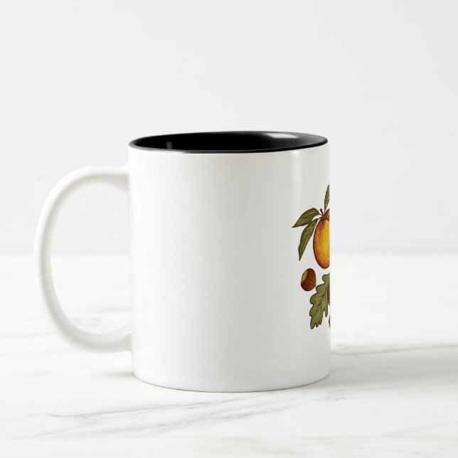 Peaches and nuts vintage mugs  (Left)