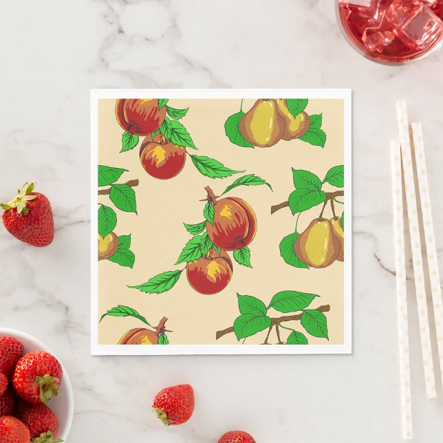 Peaches And Pears Paper Napkins (Creator Uploaded)