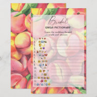 Peaches - bridal shower emoji pictionary game